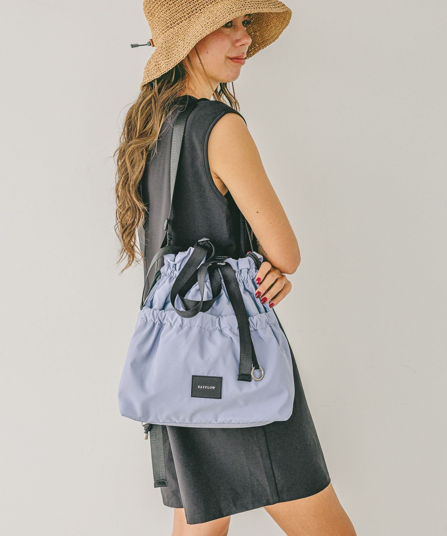 【ベイフロー/BAYFLOW】の3WAY撥水アジャスタートート インテリア・キッズ・メンズ・レディースファッション・服の通販 founy(ファニー) 　ファッション　Fashion　レディースファッション　WOMEN　バッグ　Bag　フロント　Front　ポケット　Pocket　ブルーグレー18|ID: prp329100004542167 ipo3291000000032253323