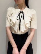 【スナイデル/SNIDEL】のラッフル刺繍ニットプルオーバー CRM[004]|ID:prp329100004542183