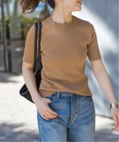 【スピック&スパン/Spick & Span】の手洗い可 / 18Gリブニットハーフスリーブプルオーバー 人気、トレンドファッション・服の通販 founy(ファニー) ファッション Fashion レディースファッション Fashion for Women トップス・カットソー Cut & Sew Tops ニット Knit Tops & Sweaters カジュアルプルオーバー・ニットトップス Pullovers & Knit Tops / Casual Pullovers カットソー Cut and Sewn Top コンパクト Compact, Small Size ハーフ Half, Half-Length ワイド Wide, Wide Fit |ID:prp329100004542187