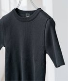 【スピック&スパン/Spick & Span】の手洗い可 / 18Gリブニットハーフスリーブプルオーバー 人気、トレンドファッション・服の通販 founy(ファニー) ファッション Fashion レディースファッション Fashion for Women トップス・カットソー Cut & Sew Tops ニット Knit Tops & Sweaters カジュアルプルオーバー・ニットトップス Pullovers & Knit Tops / Casual Pullovers カットソー Cut and Sewn Top コンパクト Compact, Small Size ハーフ Half, Half-Length ワイド Wide, Wide Fit thumbnail ブラック|ID: prp329100004542187 ipo3291000000033719564