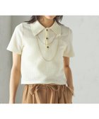 【シップス フォー ウィメン/SHIPS】の小泉里子コラボ シャーリング ジャカード ポロ オフホワイト|ID: prp329100004542189 ipo3291000000032093670