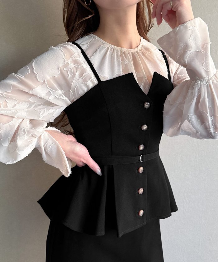 【ジュノア/JUNOAH】のペプラムビスチェ+タイトスカートset インテリア・キッズ・メンズ・レディースファッション・服の通販 founy(ファニー) https://founy.com/ ファッション Fashion レディースファッション WOMEN セットアップ Setup スカート Skirt タイトスカート Tight Skirt ビスチェ Bustier |ID: prp329100004542207 ipo3291000000032237206