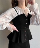 【ジュノア/JUNOAH】のペプラムビスチェ+タイトスカートset ブラック|ID: prp329100004542207 ipo3291000000032237207