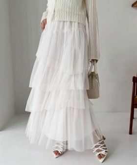 【ナイスクラップ/NICE CLAUP】のチュールロングスカート 人気、トレンドファッション・服の通販 founy(ファニー) ファッション Fashion レディースファッション WOMEN スカート Skirt ロングスカート Long Skirt おすすめ Recommend アクセサリー Accessories カットソー Cut And Sew シンプル Simple ダウン Down チュール Tulle ティアードスカート Tiered Skirt トレーナー Trainer フリル Frills 夏 Summer |ID:prp329100004542217