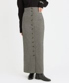 【バビロン/BABYLONE / KIDS】のボタン付きIラインフラノスカート チャコール18|ID: prp329100004542221 ipo3291000000032094131