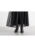 【ヴァン/Vin】のフロッキードットメッシュフレアスカート 人気、トレンドファッション・服の通販 founy(ファニー) ファッション Fashion レディースファッション WOMEN スカート Skirt Aライン/フレアスカート Flared A-Line Skirts ショート Short スウェット Sweat ドッキング Docking メッシュ Mesh エレガント 上品 Elegant thumbnail ブラック|ID: prp329100004542245 ipo3291000000032142295