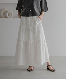 【ローリーズファーム/LOWRYS FARM】 コットンレースボリュームスカート人気、トレンドファッション・服の通販 founy(ファニー) ファッション Fashion レディースファッション Ladies' Fashion Online スカート Skirt ティアード Tiered レース Race ヴィンテージ Vintage |ID:prp329100004542263