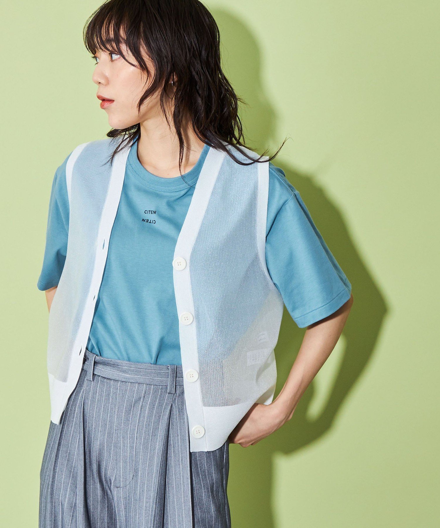 【その他のブランド/Other】のCITEN ボクシー フィット Tシャツ インテリア・キッズ・メンズ・レディースファッション・服の通販 founy(ファニー) 　ファッション　Fashion　レディースファッション　Fashion for Women　トップス・カットソー　Cut & Sew Tops　シャツ・ブラウス・オフィスカジュアル　Elegant Blouses & Button-Ups　ロングTシャツ・Tシャツ　Longline T-Shirts & Tees　インナー　Innerwear　カットソー　Cut and Sewn Top　コンパクト　Compact, Small Size　シンプル　Simple, Minimal　バランス　Balance, Style Balance　ビスチェ　Bustier, Corset Top　フィット　Fit, Slim Fit　ベスト　Vest, Waistcoat　ベーシック　Basic, Essential　ボックス　Boxy, Box Shape　ルーズ　Loose, Oversized　A/W・秋冬　Autumn/Winter　夏　Summer　LT.BLUE|ID: prp329100004542280 ipo3291000000032678304