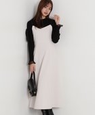 【プロポーション ボディドレッシング/PROPORTION BODY DRESSING】のショルダーリボンキャミワンピース ベージュ×ブラック|ID: prp329100004542285 ipo3291000000032094822