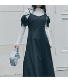 【プロポーション ボディドレッシング/PROPORTION BODY DRESSING】のショルダーリボンキャミワンピース ブラック×ブラック|ID: prp329100004542285 ipo3291000000032094823