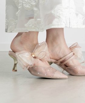 【ランダ/RANDA】の【HEART COLLECTION】シフォンリボンハートミュールパンプス 人気、トレンドファッション・服の通販 founy(ファニー) ファッション Fashion レディースファッション WOMEN クッション Cushion シアー Sheer シフォン Chiffon チャーム Charm ラップ Wrap リボン Ribbon エレガント 上品 Elegant |ID:prp329100004542304