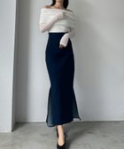 【ジュノア/JUNOAH】のLouere ストレッチデニムバックマーメイドスカート ネイビー|ID: prp329100004542343 ipo3291000000032397025