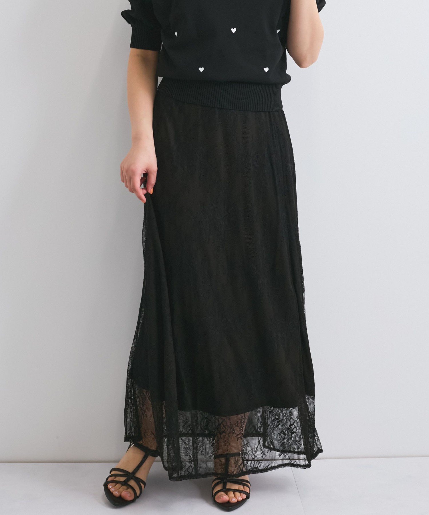 【クイーンズ コート/QUEENS COURT】のシアーストレッチレーススカート≪洗濯機で洗える≫ 人気、トレンドファッション・服の通販 founy(ファニー) 　ファッション　Fashion　レディースファッション　Fashion for Women　スカート　Skirts　洗える　Machine Washable　カーディガン　Cardigan, Knitwear　シューズ　Shoes, Footwear　ストレッチ　Stretch, Stretchy Fabric　ダウン　Down, Puffer　ドレス　Dress, One-Piece　バレエ　Ballet, Ballet Style　フラワー　Flower, Floral　ポケット　Pocket, Pocket Detail　モチーフ　Motif, Design Theme　レース　Lace, Lace Fabric　ロング　Long, Long-Length　おすすめ　Recommended / Our Picks　 other-1|ID: prp329100004542354 ipo3291000000033114306