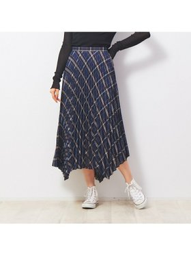 【ルージュヴィフラクレ/Rouge vif la cle】のランダムヘムプリーツチェックスカート 人気、トレンドファッション・服の通販 founy(ファニー) ファッション Fashion レディースファッション Fashion for Women スカート Skirts おすすめ Recommended / Our Picks イレギュラーヘム Irregular Hem カットソー Cut and Sewn Top スウェット / スエット Sweatshirt, Sweatwear セットアップ Set-Up, Coordinated Outfit チェック Check, Plaid, Tartan プリーツ Pleats, Pleated 冬 Winter / This Winter 秋 Autumn |ID:prp329100004542360