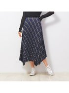 【ルージュヴィフラクレ/Rouge vif la cle】のランダムヘムプリーツチェックスカート 人気、トレンドファッション・服の通販 founy(ファニー) ファッション Fashion レディースファッション Fashion for Women スカート Skirts おすすめ Recommended / Our Picks イレギュラーヘム Irregular Hem カットソー Cut and Sewn Top スウェット / スエット Sweatshirt, Sweatwear セットアップ Set-Up, Coordinated Outfit チェック Check, Plaid, Tartan プリーツ Pleats, Pleated 冬 Winter / This Winter 秋 Autumn thumbnail ネイビー|ID: prp329100004542360 ipo3291000000033646386