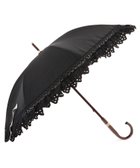 【ムーンバット/MOONBAT】のPOLO RALPH LAUREN(ポロ ラルフ ローレン) レディース 日傘 長傘 晴雨兼用 遮光 遮熱 UV エンブフリル ブラック|ID: prp329100004542363 ipo3291000000032542724