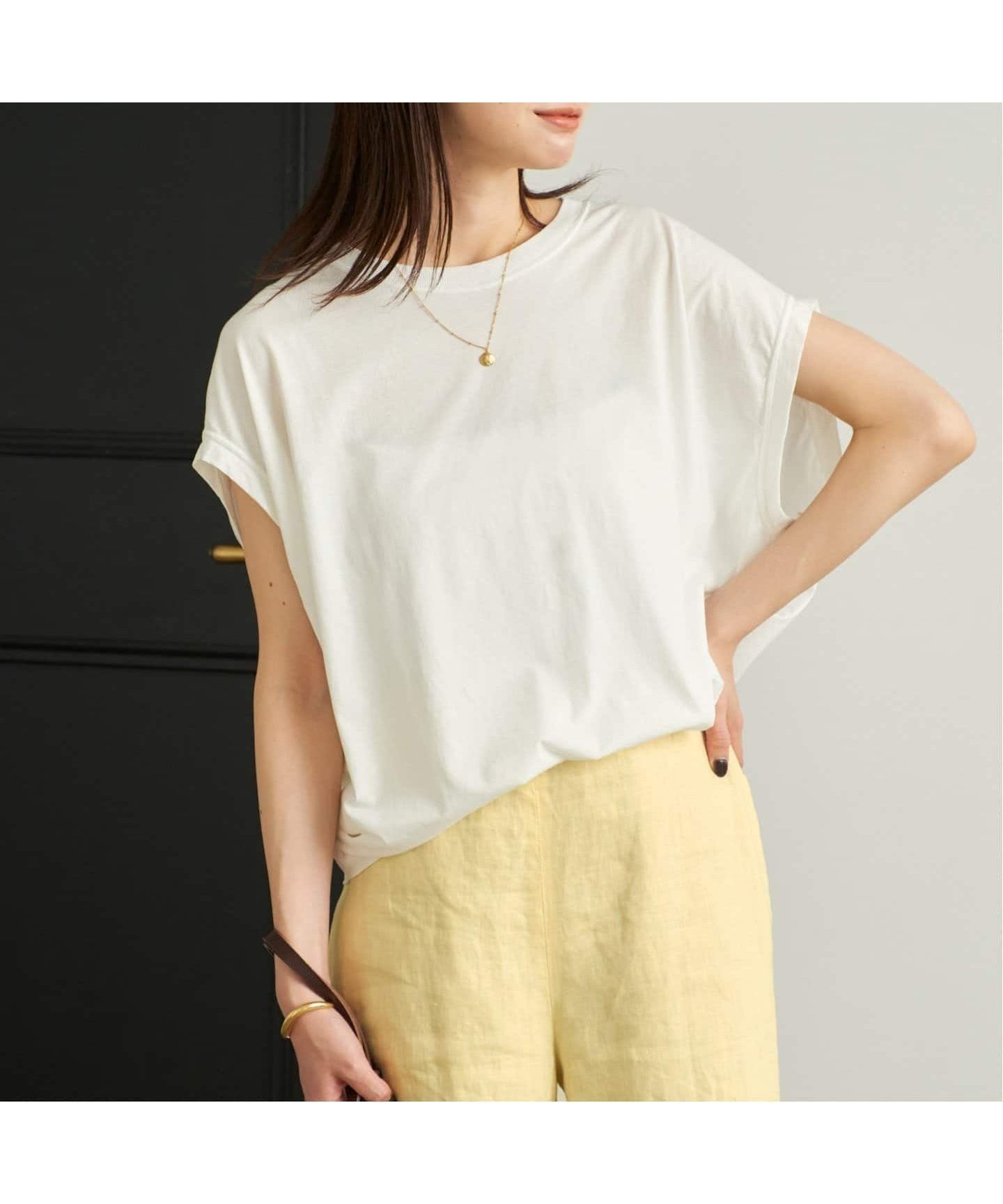 【プラージュ/Plage】の《追加》ALBINI ハイゲージTシャツ インテリア・キッズ・メンズ・レディースファッション・服の通販 founy(ファニー) 　ファッション　Fashion　レディースファッション　Fashion for Women　トップス・カットソー　Cut & Sew Tops　シャツ・ブラウス・オフィスカジュアル　Elegant Blouses & Button-Ups　ロングTシャツ・Tシャツ　Longline T-Shirts & Tees　シンプル　Simple, Minimal　夏　Summer　ホワイト|ID: prp329100004542369 ipo3291000000033304190