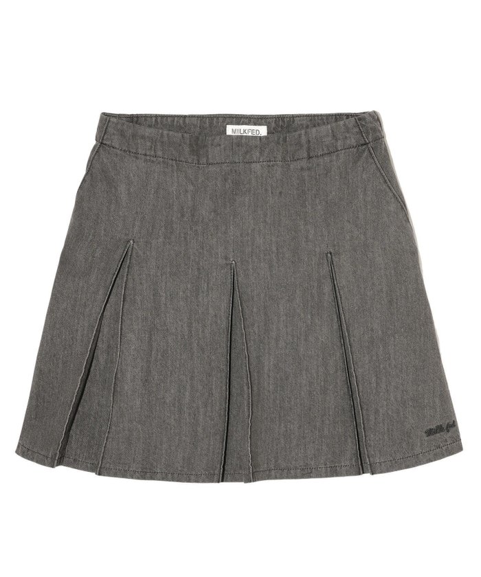 【ミルクフェド/MILKFED.】のBOX PLEAT MINI SKIRT インテリア・キッズ・メンズ・レディースファッション・服の通販 founy(ファニー) https://founy.com/ ファッション Fashion レディースファッション Ladies' Fashion Online スカート Skirt ミニスカート Mini Skirts おすすめ Recommend ガーリー Girly コンパクト Compact ショート Short デニム Denim ミニスカート Mini Skirt 定番 Standard |ID: prp329100004542370 ipo3291000000032654811