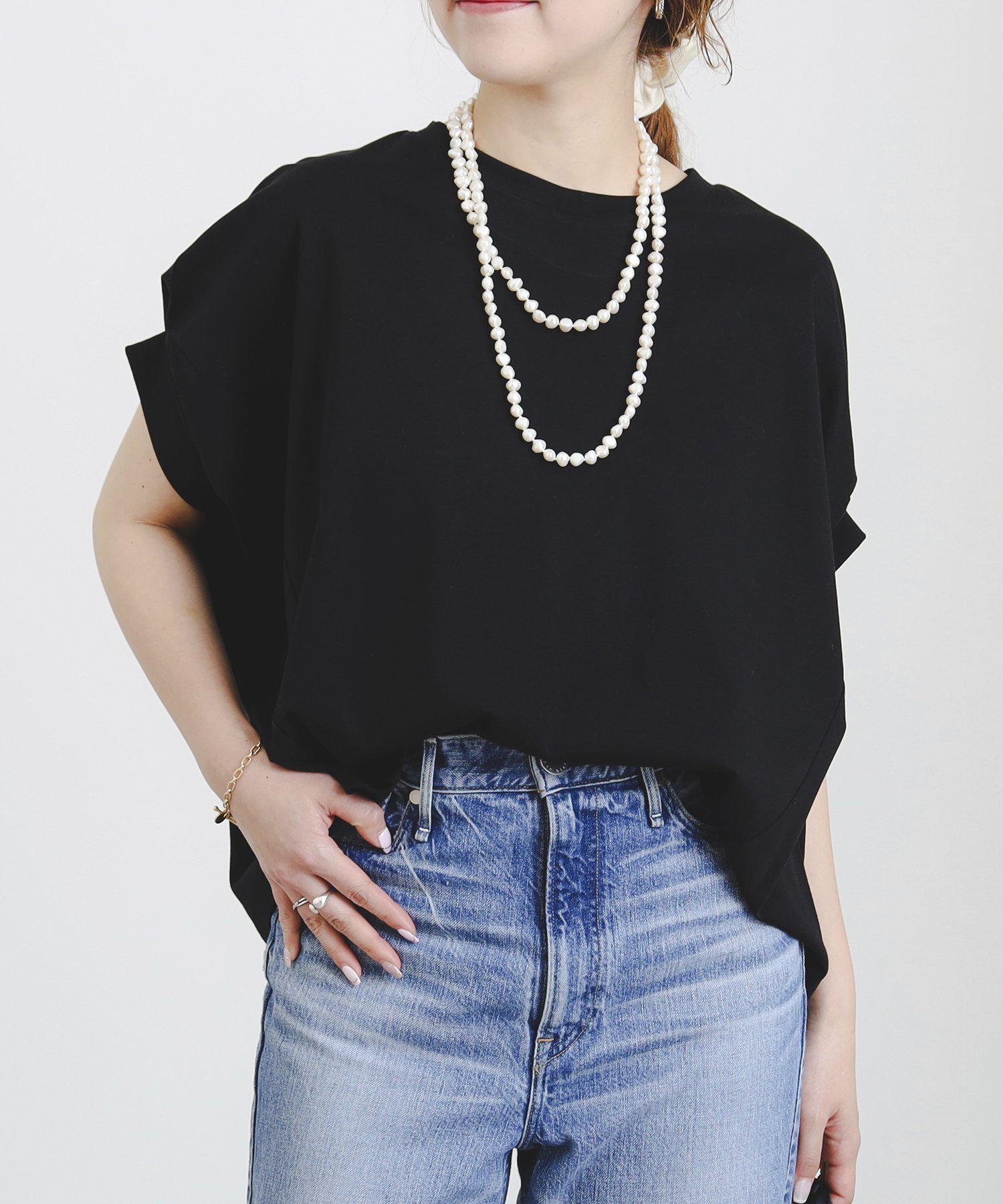 【ビーミングライフストアバイビームス/B:MING LIFE STORE by BEAMS】の【+20%ポイントバック!】シルケット フォルム プルオーバー 25SS きれいめ 着痩せ 体型カバー ウォッシャブル インテリア・キッズ・メンズ・レディースファッション・服の通販 founy(ファニー) 　ファッション　Fashion　レディースファッション　WOMEN　トップス・カットソー　Tops/Tshirt　プルオーバー　Pullover　バッグ　Bag　ウォッシャブル　Washable　カットソー　Cut And Sew　シルケット　Mercerization　フォルム　Form　ボトム　Bottom　おすすめ　Recommend　エレガント 上品　Elegant　2025年　2025　2025春夏・S/S　Ss,Spring/Summer,2025　BLACK|ID: prp329100004542372 ipo3291000000032373391