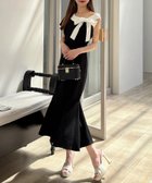 【ロイヤルパーティー/ROYAL PARTY】の【丈が選べる】ワンショルリボン配色マーメイドワンピース 人気、トレンドファッション・服の通販 founy(ファニー) ファッション Fashion レディースファッション Ladies' Fashion Online ワンピース Dress バランス Balance マーメイド Mermaid リボン Ribbon thumbnail ブラック|ID: prp329100004542386 ipo3291000000032624976