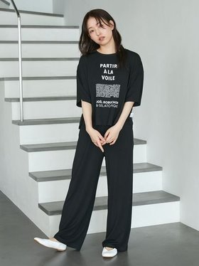 【ジェラート ピケ/gelato pique】の【JOEL ROBUCHON】【接触冷感】ワンポイントロングパンツ 人気、トレンドファッション・服の通販 founy(ファニー) ファッション Fashion レディースファッション WOMEN パンツ Pants なめらか Smooth カットソー Cut And Sew コレクション Collection シルク Silk プリント Print ポケット Pocket ロング Long 人気 Popularity 夏 Summer |ID:prp329100004542390