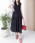 【クリア/clear】のVネックノースリーブティアードワンピース BK|ID: prp329100004542392 ipo3291000000032095804
