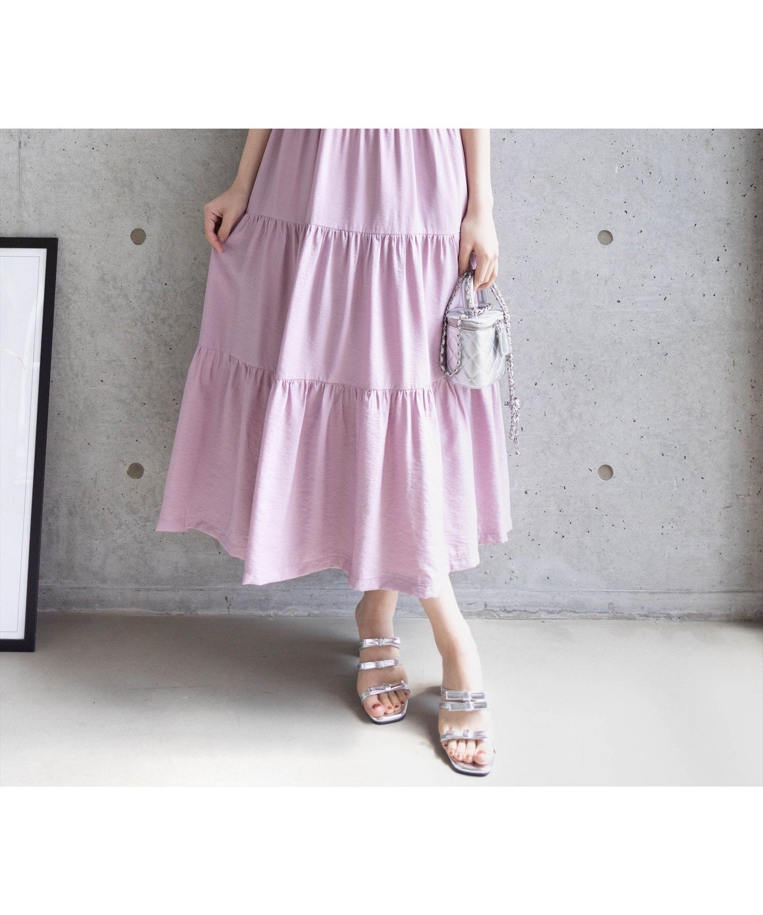 【クリア/clear】のVネックノースリーブティアードワンピース インテリア・キッズ・メンズ・レディースファッション・服の通販 founy(ファニー) 　ファッション　Fashion　レディースファッション　WOMEN　ワンピース　Dress　おすすめ　Recommend　サンダル　Sandals　ティアードワンピース　Tiered Dress　リボン　Ribbon　夏　Summer　LAV|ID: prp329100004542392 ipo3291000000032235485