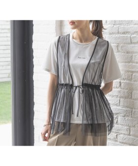 【グローバルワーク/GLOBAL WORK】のチュールベストインナーセット/327102 人気、トレンドファッション・服の通販 founy(ファニー) ファッション Fashion レディースファッション WOMEN アウター Coat Outerwear トップス・カットソー Tops/Tshirt ベスト/ジレ Gilets/Vests ジャケット Jacket ベスト Vest ボックス Box リボン Ribbon |ID:prp329100004542440