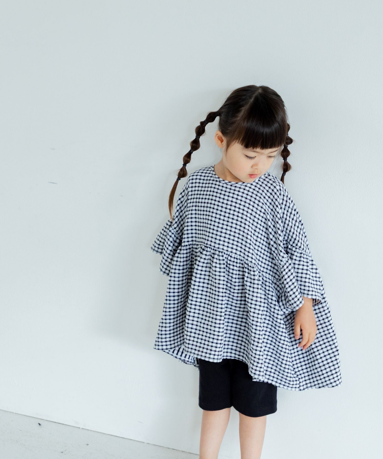 【ローリーズファーム/LOWRYS FARM / KIDS】のヨウリュウブラウスプルオーバー インテリア・キッズ・メンズ・レディースファッション・服の通販 founy(ファニー) 　ファッション　Fashion　キッズファッション　Fashion for Kids　トップス・カットソー　Cut & Sew Tops　ワイド　Wide, Wide Fit　夏　Summer　春　Spring　S/S・春夏　SS, Spring/Summer, Warm Season　ブラックギンガム|ID: prp329100004542450 ipo3291000000032996713
