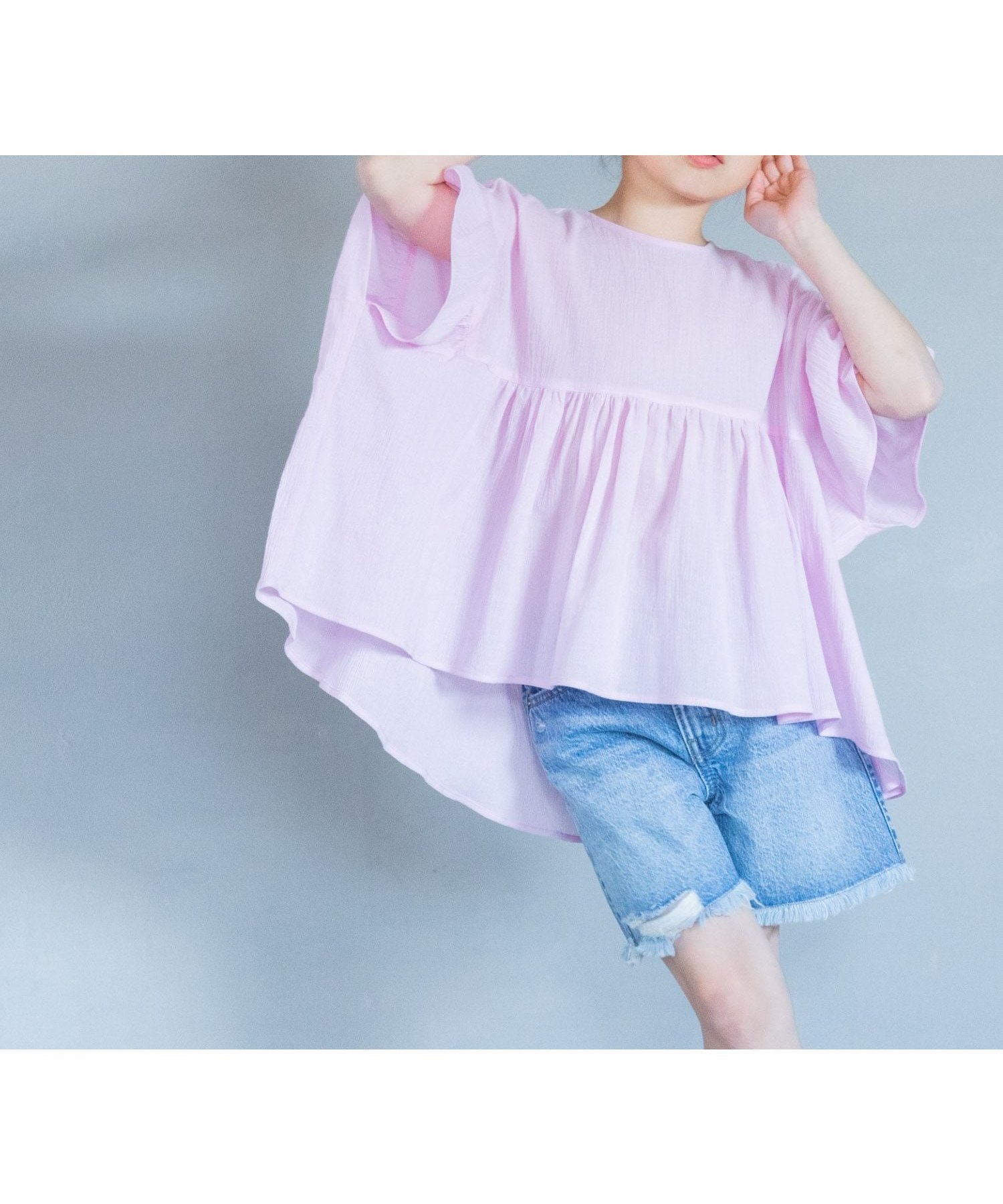 【ローリーズファーム/LOWRYS FARM / KIDS】のヨウリュウブラウスプルオーバー インテリア・キッズ・メンズ・レディースファッション・服の通販 founy(ファニー) 　ファッション　Fashion　キッズファッション　Fashion for Kids　トップス・カットソー　Cut & Sew Tops　ワイド　Wide, Wide Fit　夏　Summer　春　Spring　S/S・春夏　SS, Spring/Summer, Warm Season　ピンク|ID: prp329100004542450 ipo3291000000032996715