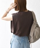 【シップス フォー ウィメン/SHIPS】のSHIPS any 抗菌防臭/洗濯機可能 USAコットン ラウンドヘム ノースリーブ TEE ブラウン|ID: prp329100004542461 ipo3291000000032623026