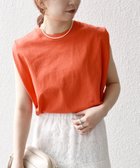 【シップス フォー ウィメン/SHIPS】のSHIPS any 抗菌防臭/洗濯機可能 USAコットン ラウンドヘム ノースリーブ TEE オレンジ|ID: prp329100004542461 ipo3291000000032623027