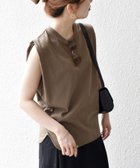 【シップス フォー ウィメン/SHIPS】のSHIPS any 抗菌防臭/洗濯機可能 USAコットン ラウンドヘム ノースリーブ TEE オリーブ|ID: prp329100004542461 ipo3291000000032623028