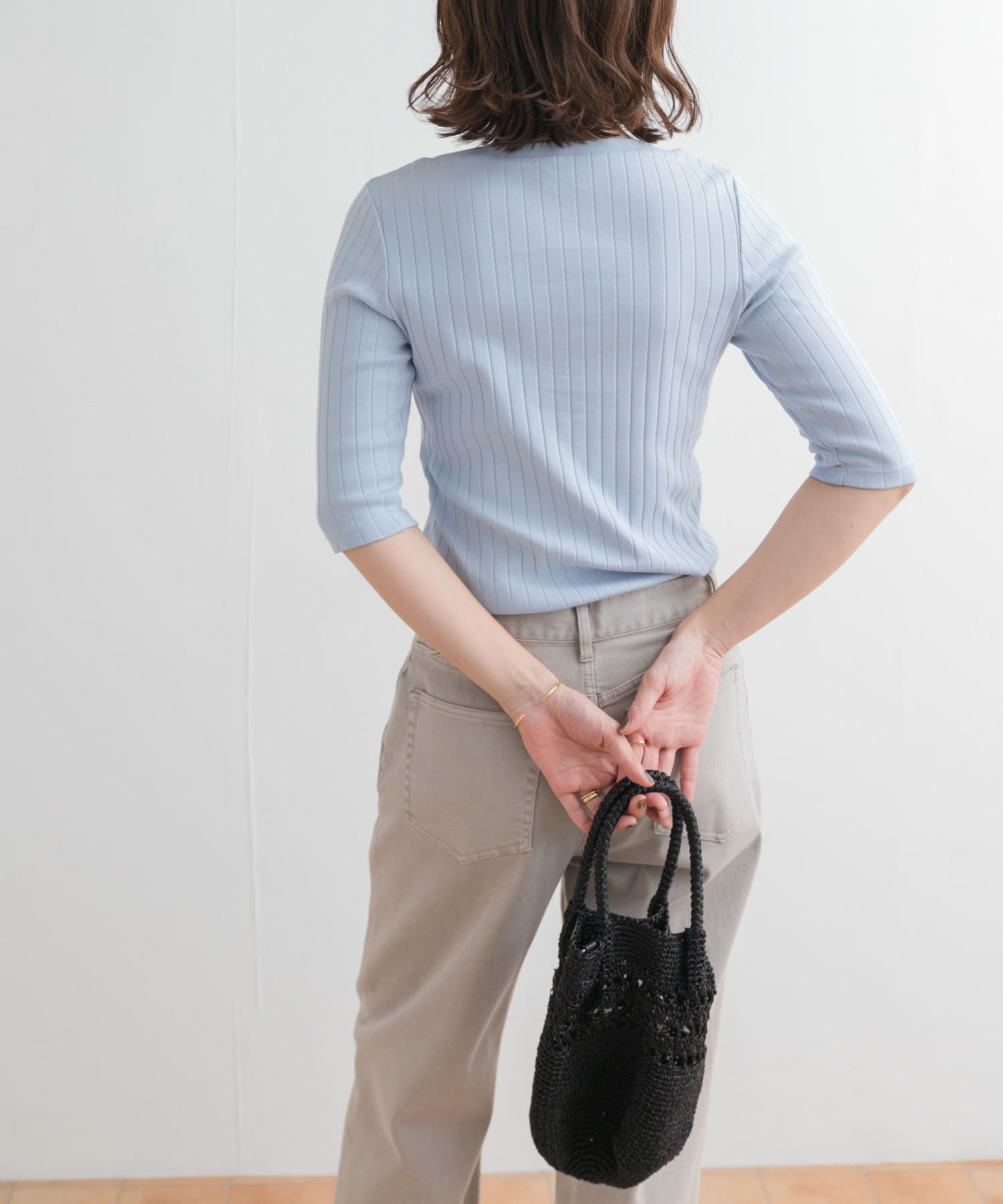 【アーバンリサーチ ドアーズ/URBAN RESEARCH DOORS】の針抜き6分袖カットソー インテリア・キッズ・メンズ・レディースファッション・服の通販 founy(ファニー) 　ファッション　Fashion　レディースファッション　WOMEN　トップス・カットソー　Tops/Tshirt　カットソー　Cut and Sewn　2025年　2025　2025春夏・S/S　Ss,Spring/Summer,2025　カットソー　Cut And Sew　カーディガン　Cardigan　ジャケット　Jacket　ストレッチ　Stretch　フィット　Fit　夏　Summer　定番　Standard　S/S・春夏　Ss・Spring/Summer　BLUE|ID: prp329100004542469 ipo3291000000032252228