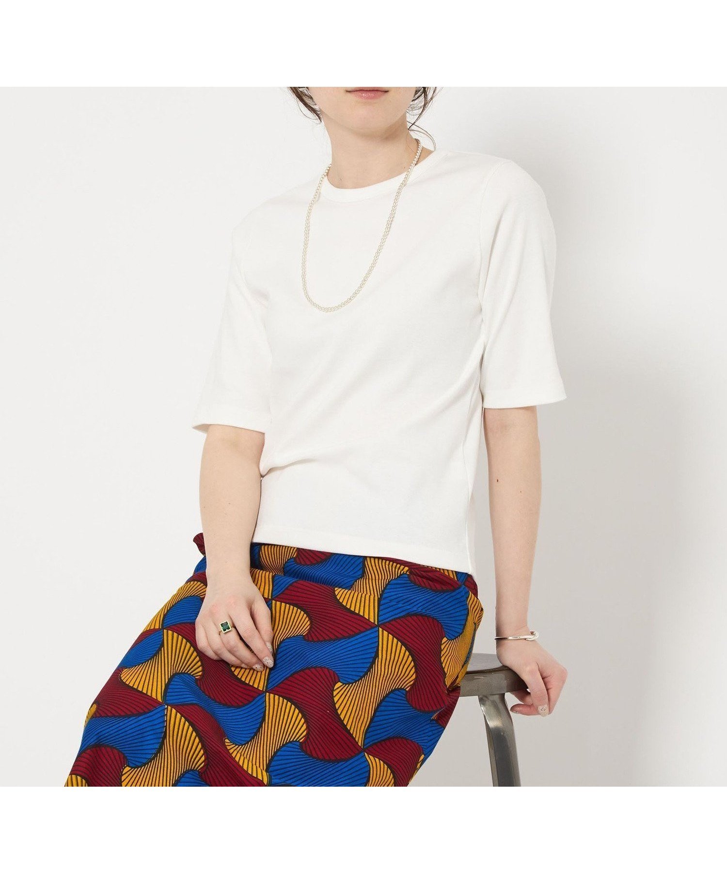【ユナイテッドアローズ/UNITED ARROWS】のコットン フライス Tシャツ インテリア・キッズ・メンズ・レディースファッション・服の通販 founy(ファニー) 　ファッション　Fashion　レディースファッション　Fashion for Women　トップス・カットソー　Cut & Sew Tops　シャツ・ブラウス・オフィスカジュアル　Elegant Blouses & Button-Ups　ロングTシャツ・Tシャツ　Longline T-Shirts & Tees　おすすめ　Recommended / Our Picks　インナー　Innerwear　カットソー　Cut and Sewn Top　コンパクト　Compact, Small Size　フィット　Fit, Slim Fit　ボトム　Bottoms, Lower Wear　ボーダー　Border, Stripe　エレガント 上品　Elegant　WHITE|ID: prp329100004542470 ipo3291000000033091921