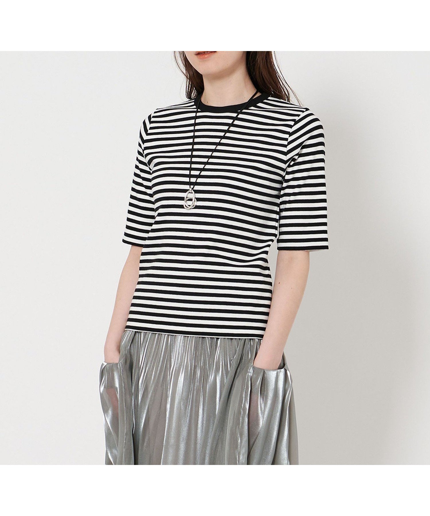 【ユナイテッドアローズ/UNITED ARROWS】のコットン フライス Tシャツ インテリア・キッズ・メンズ・レディースファッション・服の通販 founy(ファニー) 　ファッション　Fashion　レディースファッション　Fashion for Women　トップス・カットソー　Cut & Sew Tops　シャツ・ブラウス・オフィスカジュアル　Elegant Blouses & Button-Ups　ロングTシャツ・Tシャツ　Longline T-Shirts & Tees　おすすめ　Recommended / Our Picks　インナー　Innerwear　カットソー　Cut and Sewn Top　コンパクト　Compact, Small Size　フィット　Fit, Slim Fit　ボトム　Bottoms, Lower Wear　ボーダー　Border, Stripe　エレガント 上品　Elegant　その他1|ID: prp329100004542470 ipo3291000000033091923