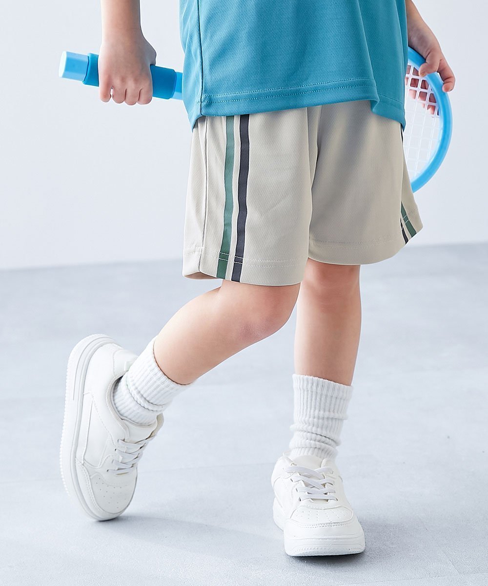 【デビロック/devirock / KIDS】の速乾 サラっとストレッチ メッシュ デビラボ スポーツ ハーフパンツ 25SS インテリア・キッズ・メンズ・レディースファッション・服の通販 founy(ファニー) 　ファッション　Fashion　キッズファッション　KIDS Children’s Clothing　ボトムス　Bottoms/Kids　ストレッチ　Stretch　スポーツ　Sports　ハーフ　Half　メッシュ　Mesh　おすすめ　Recommend　夏　Summer　2025年　2025　2025春夏・S/S　Ss,Spring/Summer,2025　002-ライン-Lグレー|ID: prp329100004542473 ipo3291000000032626239