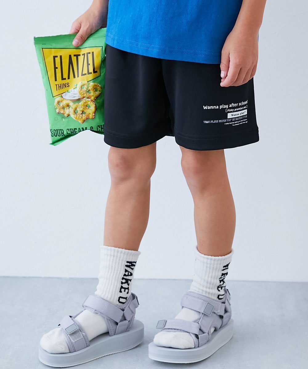 【デビロック/devirock / KIDS】の速乾 サラっとストレッチ メッシュ デビラボ スポーツ ハーフパンツ 25SS インテリア・キッズ・メンズ・レディースファッション・服の通販 founy(ファニー) 　ファッション　Fashion　キッズファッション　KIDS Children’s Clothing　ボトムス　Bottoms/Kids　ストレッチ　Stretch　スポーツ　Sports　ハーフ　Half　メッシュ　Mesh　おすすめ　Recommend　夏　Summer　2025年　2025　2025春夏・S/S　Ss,Spring/Summer,2025　009-ロゴ3-ブラック|ID: prp329100004542473 ipo3291000000032626250
