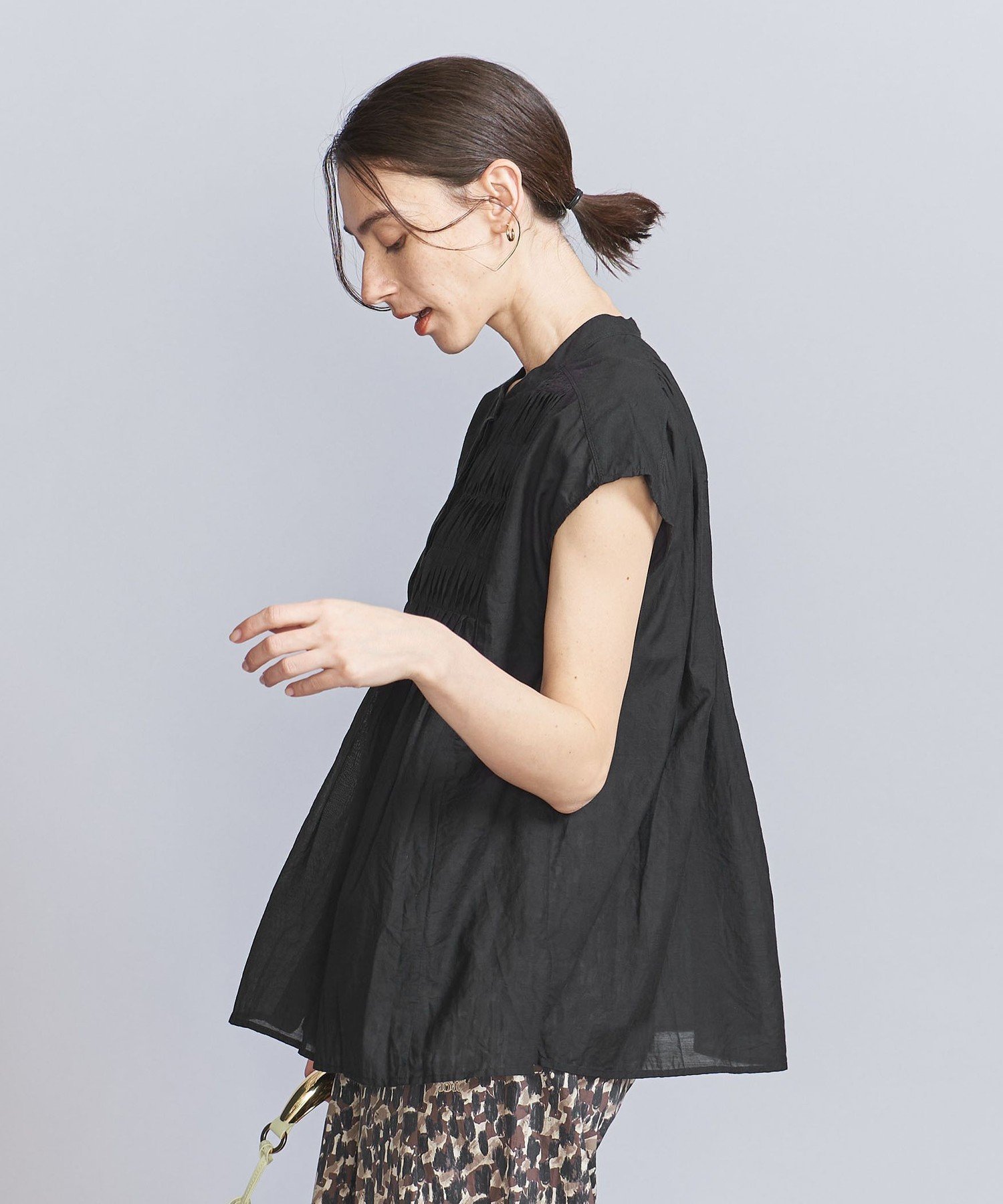 【ビューティ&ユース ユナイテッドアローズ/BEAUTY&YOUTH / UNITED ARROWS】の【WEB限定】ピンタック フレンチスリーブブラウス -ウォッシャブル- インテリア・キッズ・メンズ・レディースファッション・服の通販 founy(ファニー) 　ファッション　Fashion　レディースファッション　Ladies' Fashion Online　トップス・カットソー　Tops/Tshirt　シャツ/ブラウス　Shirts/Blouses　インナー　Inner　ウォッシャブル　Washable　春　Spring　ギャザー　Gather　今季　This Season　サマー　Summer　スラックス　Slacks　スリーブ　Sleeve　ダウン　Down　ダブル　Double　デニム　Denim　トレンド　Trend　フェミニン　Feminine　フレンチ　French　ボトム　Bottom　羽織　Haori　ヨーク　Yoke　S/S・春夏　Ss・Spring/Summer　おすすめ　Recommend　夏　Summer　エレガント 上品　Elegant　BLACK|ID: prp329100004542581 ipo3291000000032598128