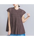 【ビューティ&ユース ユナイテッドアローズ/BEAUTY&YOUTH / UNITED ARROWS】の【WEB限定】ピンタック フレンチスリーブブラウス -ウォッシャブル- DK.BROWN|ID:prp329100004542581