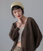 【ローリーズファーム/LOWRYS FARM】のスカシカシュクールカーディガン ブラウン|ID: prp329100004542605 ipo3291000000032098969