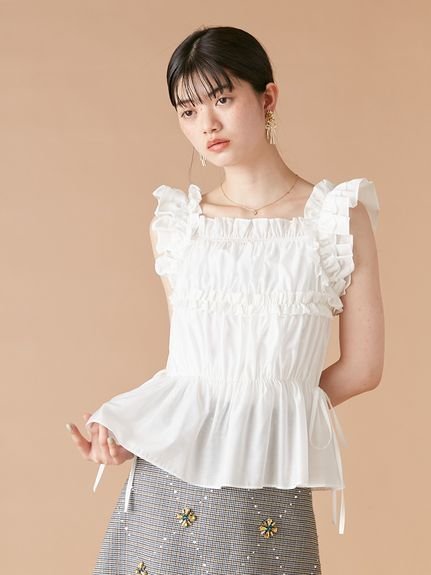 【リリーブラウン/Lily Brown】の【WEB限定カラー】シャーリングフリルブラウス インテリア・キッズ・メンズ・レディースファッション・服の通販 founy(ファニー) https://founy.com/ ファッション Fashion レディースファッション WOMEN トップス・カットソー Tops/Tshirt シャツ/ブラウス Shirts/Blouses |ID: prp329100004542612 ipo3291000000032099028