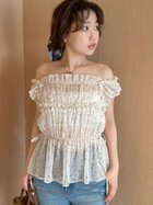 【リリーブラウン/Lily Brown】の【WEB限定カラー】シャーリングフリルブラウス 人気、トレンドファッション・服の通販 founy(ファニー) ファッション Fashion レディースファッション WOMEN トップス・カットソー Tops/Tshirt シャツ/ブラウス Shirts/Blouses thumbnail FLOWER[936]|ID: prp329100004542612 ipo3291000000032294609