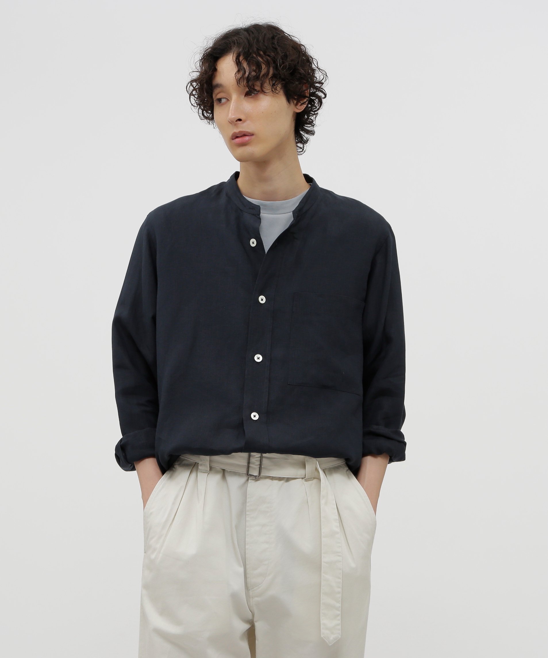 【マーガレット ハウエル/MARGARET HOWELL / MEN】のSHIRTING LINEN インテリア・キッズ・メンズ・レディースファッション・服の通販 founy(ファニー) 　ファッション　Fashion　メンズファッション　Fashion for Men　シンプル　Simple, Minimal　マーガレット　Marguerite, Daisy Pattern　リネン　Linen, Linen Fabric　夏　Summer　春　Spring　S/S・春夏　SS, Spring/Summer, Warm Season　DARK NAVY1|ID: prp329100004542613 ipo3291000000032755470