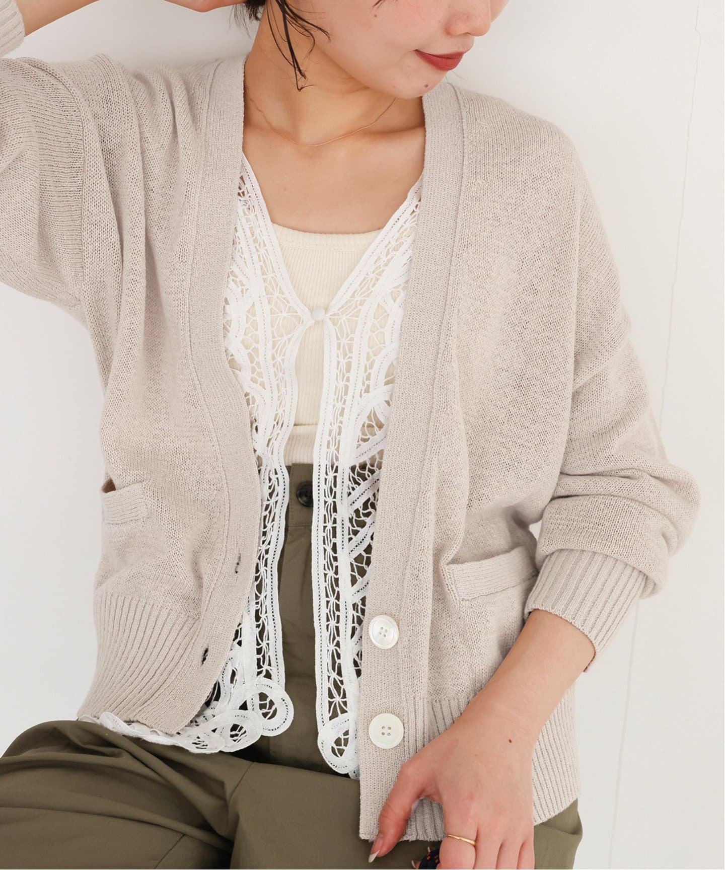 【スローブ イエナ/SLOBE IENA】のテープヤーンカーディガン インテリア・キッズ・メンズ・レディースファッション・服の通販 founy(ファニー) 　ファッション　Fashion　レディースファッション　WOMEN　トップス・カットソー　Tops/Tshirt　カーディガン　Cardigans　2025年　2025　2025春夏・S/S　Ss,Spring/Summer,2025　おすすめ　Recommend　ショート　Short　トレンド　Trend　バランス　Balance　フェミニン　Feminine　プリント　Print　ワイド　Wide　羽織　Haori　ベージュ|ID: prp329100004542665 ipo3291000000032099637