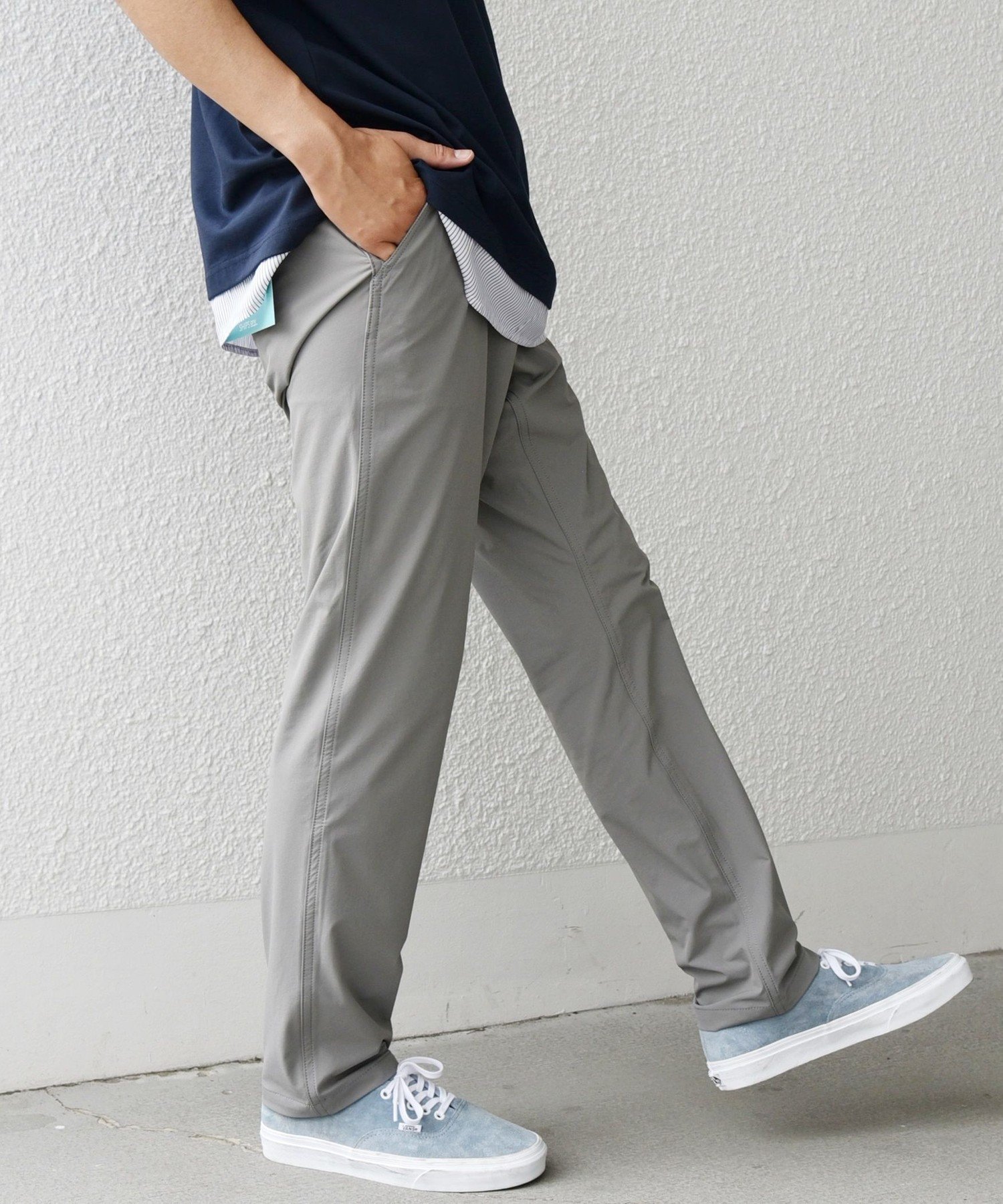 【シップス/SHIPS / MEN】のSHIPS any 洗濯機可能/撥水 4WAYストレッチ スリム テーパード テック チノ パンツ インテリア・キッズ・メンズ・レディースファッション・服の通販 founy(ファニー) 　ファッション　Fashion　メンズファッション　Men's Style Online　ボトムス　Bottoms/Men　アウトドア　Outdoor　クール　Cool　シンプル　Simple　ストレッチ　Stretch　スリム　Slim　テーパード　Tapered　ベーシック　Basic　軽量　Lightweight　ライトグレー|ID: prp329100004542670 ipo3291000000032656998