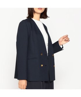 【コムサイズム/COMME CA ISM】のT/Rツイル Wブレスト ノーカラージャケット 人気、トレンドファッション・服の通販 founy(ファニー) ファッション Fashion レディースファッション Fashion for Women アウター Coat / Outerwear Collection レディースジャケット・軽アウター Jackets ノーカラージャケット / シンプル上品コーデ Collarless Jackets オケージョン Occasion Wear クラシック Classic, Timeless Style ジャケット Jacket, Outerwear ストレッチ Stretch, Stretchy Fabric スリット Slit, Slit Detail セレモニー Ceremony ツイル Twist, Twisted Detail フラット Flat, Flat Shoes ポケット Pocket, Pocket Detail メタル Metal, Metal Parts ロールアップ Roll-Up, Cuffed Hem エレガント 上品 Elegant 冬 Winter / This Winter 春 Spring 秋 Autumn |ID:prp329100004543065
