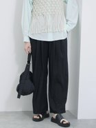【サマンサモスモス/Samansa Mos2】の【接触冷感】タックワイドパンツ ブラック|ID: prp329100004543117 ipo3291000000032667616