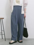 【サマンサモスモス/Samansa Mos2】の【接触冷感】タックワイドパンツ ネイビー|ID: prp329100004543117 ipo3291000000032667617