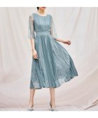 【ドレス/DRESS+】のレースシフォンドッキングワンピース パーティードレス ブルーグレー|ID: prp329100004543128 ipo3291000000034600420